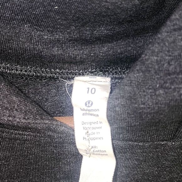 Lululemon Cut Above Hooded Sweatshirt 10 Black Expression Athleisure Cozy - Picture 7 of 9